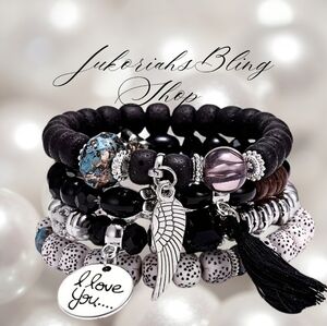 Bohemian Stack Charm Bracelet